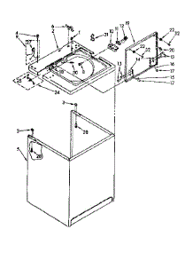 Top And Cabinet parts for Kenmore Washer 110.82405800 (11082405800, 110 82405800) from AppliancePartsPros.com