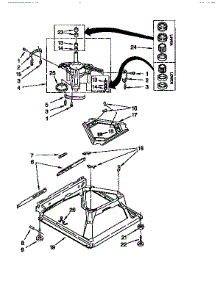 Machine Base parts for Kenmore Washer 110.82405840 (11082405840, 110 82405840) from AppliancePartsPros.com
