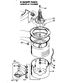 Tub And Basket Parts parts for Kenmore Washer 110.82406100 (11082406100, 110 82406100) from AppliancePartsPros.com