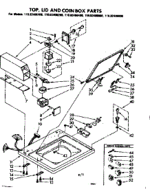 Top And Coin Box Parts parts for Kenmore Washer 110.82406100 (11082406100, 110 82406100) from AppliancePartsPros.com