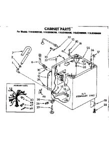 Cabinet Parts parts for Kenmore Washer 110.82406200 (11082406200, 110 82406200) from AppliancePartsPros.com