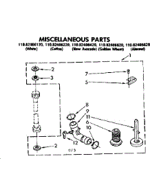 Miscellaneous Parts parts for Kenmore Washer 110.82406220 (11082406220, 110 82406220) from AppliancePartsPros.com