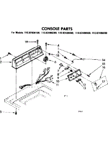 Console Parts parts for Kenmore Washer 110.82406400 (11082406400, 110 82406400) from AppliancePartsPros.com