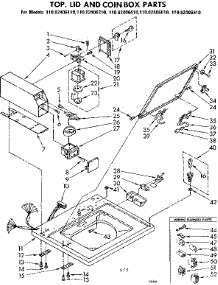 Top Lid And Coin Box Parts parts for Kenmore Washer 110.82406410 (11082406410, 110 82406410) from AppliancePartsPros.com
