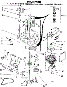Drive Parts parts for Kenmore Washer 110.82406410 (11082406410, 110 82406410) from AppliancePartsPros.com