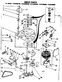 Drive Parts parts for Kenmore Washer 110.82406800 (11082406800, 110 82406800) from AppliancePartsPros.com