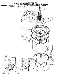 Tub And Basket Parts parts for Kenmore Washer 110.82406820 (11082406820, 110 82406820) from AppliancePartsPros.com