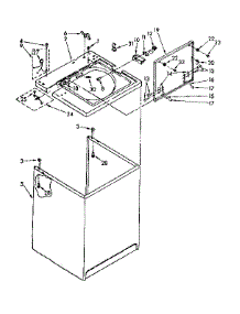 Top And Cabinet parts for Kenmore Washer 110.82407100 (11082407100, 110 82407100) from AppliancePartsPros.com