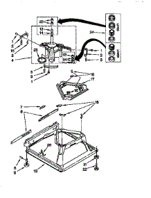 Machine Base parts for Kenmore Washer 110.82407140 (11082407140, 110 82407140) from AppliancePartsPros.com