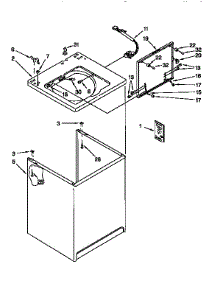 Top And Cabinet parts for Kenmore Washer 110.82407140 (11082407140, 110 82407140) from AppliancePartsPros.com