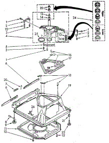 Machine Base parts for Kenmore Washer 110.82407800 (11082407800, 110 82407800) from AppliancePartsPros.com