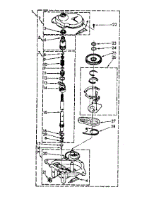 Gearcase parts for Kenmore Washer 110.82407800 (11082407800, 110 82407800) from AppliancePartsPros.com