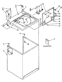 Top And Cabinet Parts parts for Kenmore Washer 110.82407820 (11082407820, 110 82407820) from AppliancePartsPros.com