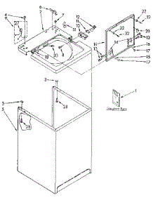 Top And Cabinet parts for Kenmore Washer 110.82407830 (11082407830, 110 82407830) from AppliancePartsPros.com