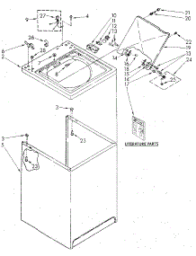 Top And Cabinet parts for Kenmore Washer 110.82427120 (11082427120, 110 82427120) from AppliancePartsPros.com