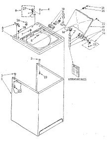Top And Cabinet parts for Kenmore Washer 110.82427130 (11082427130, 110 82427130) from AppliancePartsPros.com
