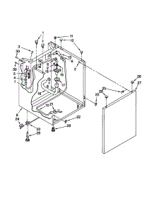Washer Cabinet parts for Kenmore Washer Dryer Combo 110.88732793 (11088732793, 110 88732793) from AppliancePartsPros.com
