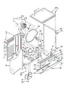 Dryer Cabinet And Motor Parts parts for Kenmore Washer Dryer Combo 110.88732794 (11088732794, 110 88732794) from AppliancePartsPros.com