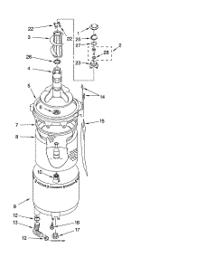 Tub And Basket Parts parts for Kenmore Washer Dryer Combo 110.88732795 (11088732795, 110 88732795) from AppliancePartsPros.com