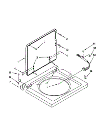 Washer Top And Lid Parts parts for Kenmore Washer Dryer Combo 110.8873279A (1108873279A, 110 8873279A) from AppliancePartsPros.com