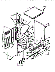 Dryer Cabinet And Motor parts for Kenmore Washer Dryer Combo 110.88752790 (11088752790, 110 88752790) from AppliancePartsPros.com