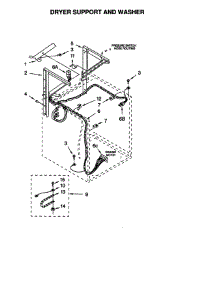 Dryer Support And Washer parts for Kenmore Washer Dryer Combo 110.88752791 (11088752791, 110 88752791) from AppliancePartsPros.com