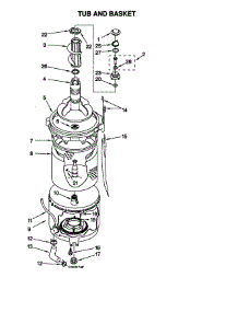 Tub And Basket parts for Kenmore Washer Dryer Combo 110.88752791 (11088752791, 110 88752791) from AppliancePartsPros.com