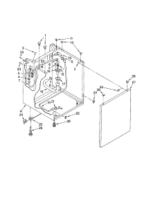 Washer Cabinet parts for Kenmore Washer Dryer Combo 110.88752792 (11088752792, 110 88752792) from AppliancePartsPros.com