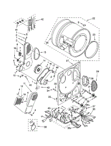 Dryer Bulkhead parts for Kenmore Washer Dryer Combo 110.88752792 (11088752792, 110 88752792) from AppliancePartsPros.com