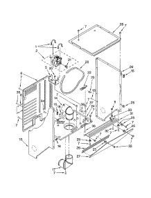 Dryer Cabinet And Motor parts for Kenmore Washer Dryer Combo 110.88752792 (11088752792, 110 88752792) from AppliancePartsPros.com