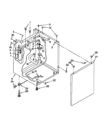 Washer Cabinet parts for Kenmore Washer Dryer Combo 110.88752793 (11088752793, 110 88752793) from AppliancePartsPros.com