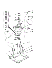 Machine Base Parts parts for Kenmore Washer Dryer Combo 110.88752794 (11088752794, 110 88752794) from AppliancePartsPros.com