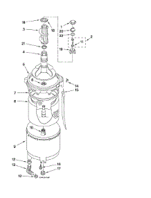 Tub And Basket Parts parts for Kenmore Washer Dryer Combo 110.88752798 (11088752798, 110 88752798) from AppliancePartsPros.com