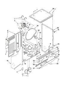Dryer Cabinet And Motor Parts parts for Kenmore Washer Dryer Combo 110.88752798 (11088752798, 110 88752798) from AppliancePartsPros.com