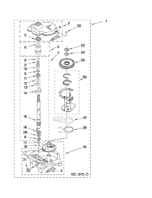 Gearcase Parts parts for Kenmore Washer Dryer Combo 110.88752798 (11088752798, 110 88752798) from AppliancePartsPros.com