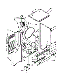 Dryer Cabinet And Motor Parts parts for Kenmore Washer Dryer Combo 110.8875279A (1108875279A, 110 8875279A) from AppliancePartsPros.com
