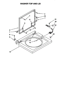 Washer Top And Lid parts for Kenmore Washer Dryer Combo 110.88754791 (11088754791, 110 88754791) from AppliancePartsPros.com