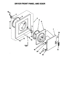 Dryer Front Panel And Door parts for Kenmore Washer Dryer Combo 110.88754791 (11088754791, 110 88754791) from AppliancePartsPros.com