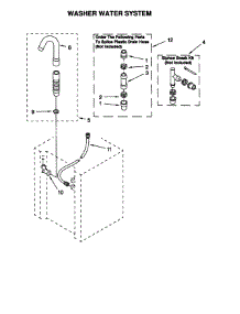 Washer Water System parts for Kenmore Washer Dryer Combo 110.88754791 (11088754791, 110 88754791) from AppliancePartsPros.com