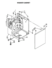 Washer Cabinet parts for Kenmore Washer Dryer Combo 110.88754791 (11088754791, 110 88754791) from AppliancePartsPros.com