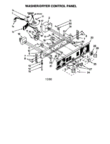 Washer / Dryer Control Panel parts for Kenmore Washer Dryer Combo 110.88754791 (11088754791, 110 88754791) from AppliancePartsPros.com