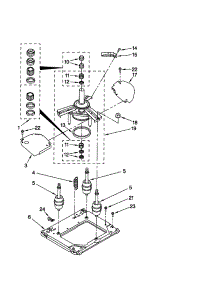 Machine Base parts for Kenmore Washer Dryer Combo 110.88754793 (11088754793, 110 88754793) from AppliancePartsPros.com