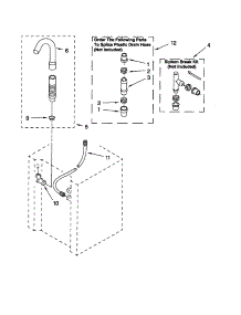 Washer Water System parts for Kenmore Washer Dryer Combo 110.88754793 (11088754793, 110 88754793) from AppliancePartsPros.com