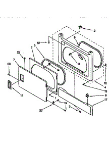 Dryer Front Panel Door parts for Kenmore Washer Dryer Combo 110.88762791 (11088762791, 110 88762791) from AppliancePartsPros.com