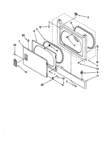 Dryer Front Panel / Door parts for Kenmore Washer Dryer Combo 110.88762792 (11088762792, 110 88762792) from AppliancePartsPros.com