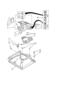 Machine Base parts for Kenmore Washer Dryer Combo 110.88762793 (11088762793, 110 88762793) from AppliancePartsPros.com