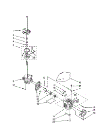 Brake / Clutch / Gearcase / Motor / Pump parts for Kenmore Washer Dryer Combo 110.88762793 (11088762793, 110 88762793) from AppliancePartsPros.com