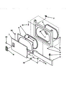 Dryer Front Panel / Door parts for Kenmore Washer Dryer Combo 110.88764790 (11088764790, 110 88764790) from AppliancePartsPros.com