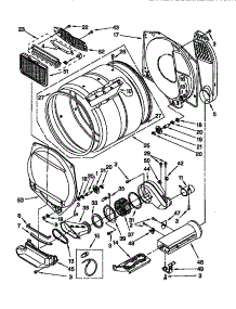 Dryer Bulkhead parts for Kenmore Washer Dryer Combo 110.88764790 (11088764790, 110 88764790) from AppliancePartsPros.com