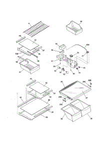 Shelves parts for Kenmore Refrigerator 253.7483240A (2537483240A, 253 7483240A) from AppliancePartsPros.com